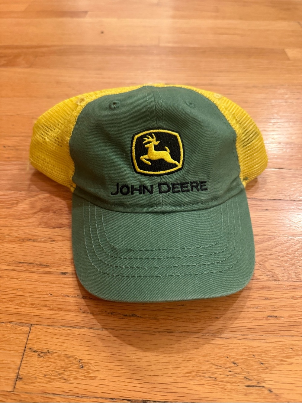 Toddler John Deere Green with Yellow Mesh Logo Cap